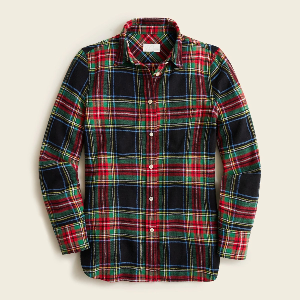 NWT $90 J Crew Classic Fit Christmas Flannel Shirt in Stewart