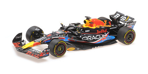 1:18 Minichamps 110231901 Max Verstappen Red Bull RB19 #1 1st US GP Austin 2023