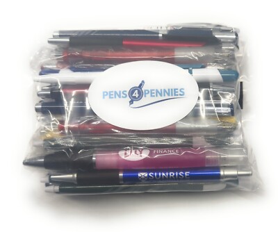 300 Lot Msprnt Pens - Ball Pont Plastc Retractable - BLACK NK ONLY