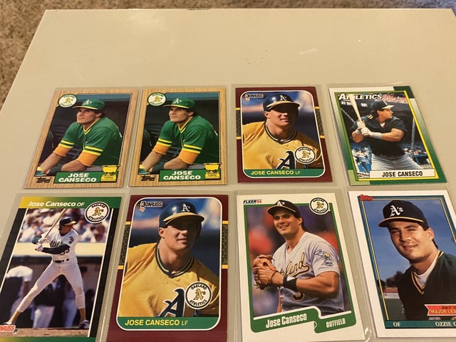 Jose Ozzie Canseco Baseball Card Lot Of 8 Including Rookie Cards PSA 10 