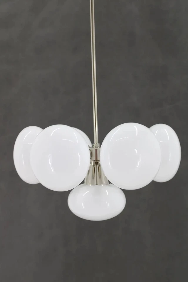Lampadario da soffitto Sputnik a 7 fiamme cromato metà secolo anni 70 di LD - Immagine 3 di 4