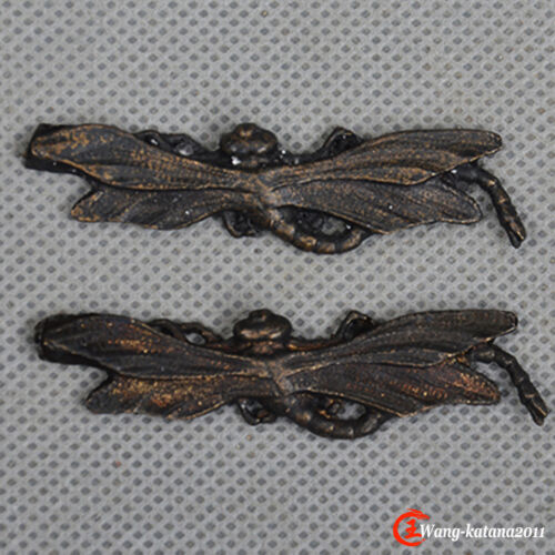 Matte Black Iron Menuki for Japanese Sword Katana Wakizashi Tanto Parts Fittings - Picture 3 of 27