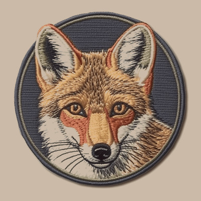 Coyote Patch Iron-on Applique Wild Animal Badge Wolf Fox Nature Mountains Canine