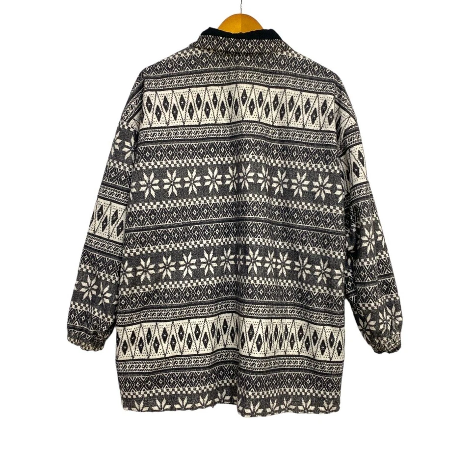 Chaqueta reversible Current Seen para mujer talla única geométrica de gran tamaño y2k Foto 3 de 4