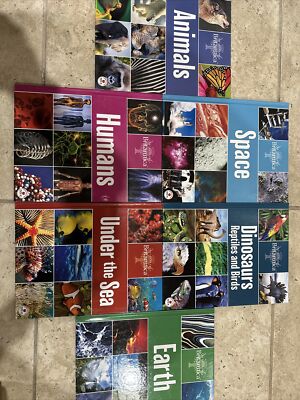 Lot of 6x Encyclopedia Britannica Interactive Education Books! Earth, Animals