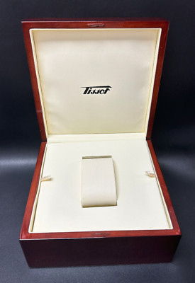 Beautiful Tissot Vintage Wooden Watch Box - 7 7/8'' x 7 7/9'' x 4''