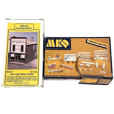 HO Scale ME-600 Micro Engineering Hay and Grain Store KIT MKD Butcher Shop 464
