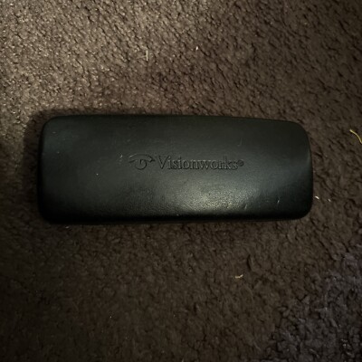 Vision Works Hard Black Clam Shell Eyeglass Case