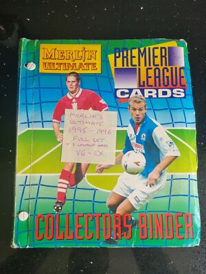 Merlin Ultimate 1995-96 Fußball Karten Mappe & Karten. 100% Komplett. NEUWERTIG!!