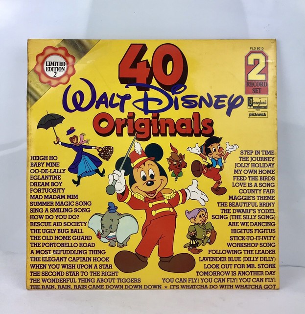 Vintage 40 Originals Walt Disney 2 Record Set eBay