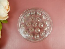 Large Clear Glass 19 Hole Flower Frog Floral Organizer