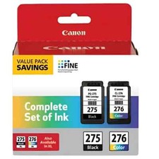 Genuine Canon PG-275 CL-276 Value Pack Complete Set of Ink Retail Box
