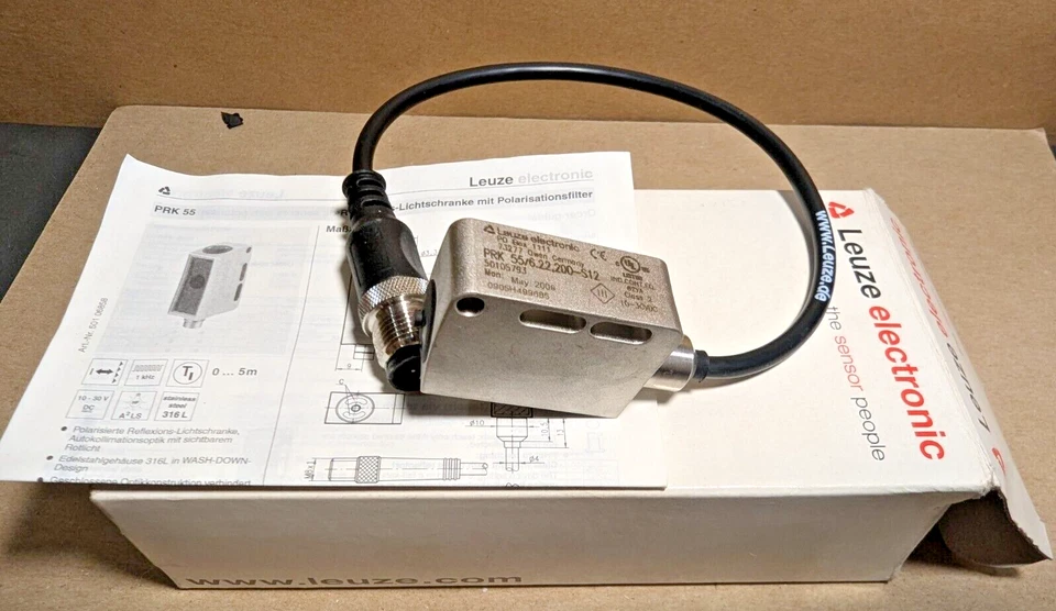 LEUZE  PRK 55/6.42,200-S12 Polarized Retro-Reflective Sensor 50112477 (New) - Image 3 of 4