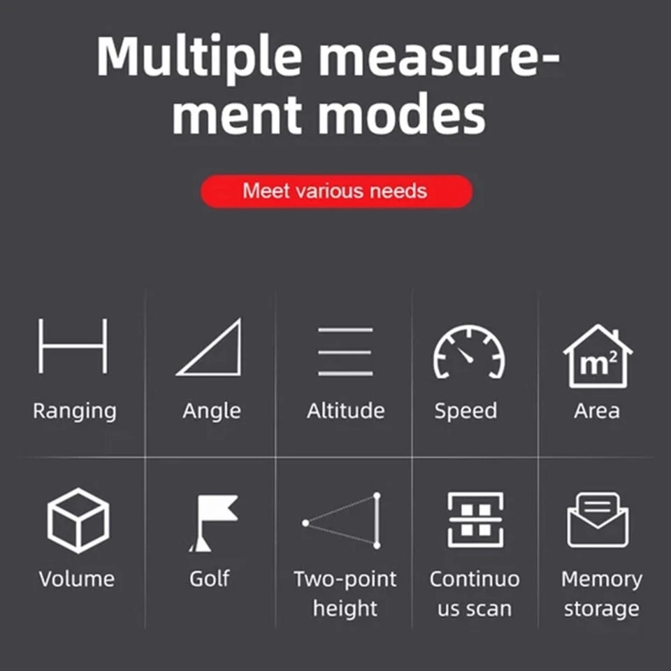 6x New Laser Telescope Rangefinder Golf Finder Range Tour Hunting Good Slope - Image 3 of 4