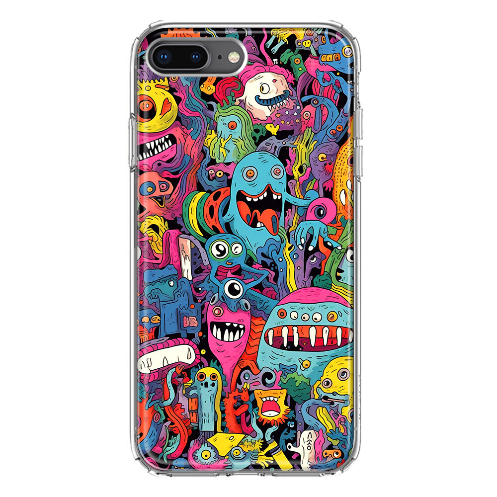 For Apple iPhone 7/8 Plus Shockproof Case Psychedelic Aliens Characters |  eBay