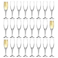 Champagne Flutes Glasses Cava Prosecco Glass 220ml (7.7oz) x24