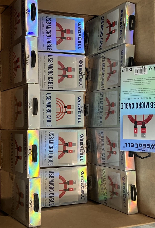 New 5ft WegaCell USB Micro Cable, Fast Charge, Anti Knotted, Each Sold Separate - Image 2 of 3