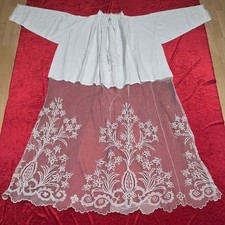 ALBE CHORHEMD SEHR SCH&Ouml;NE SPITZE HANDARBEIT ~ MESSGEWAND KASEL CHASUBLE VESTMENT