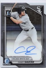 Casey Saucke 2024 Bowman Draft #CPA-CSA Chrome Prospect Autographs Auto