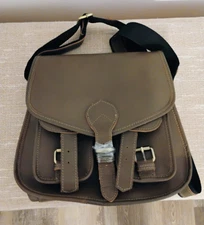 Genuine Leather Saddle Bag Purse – 13" Satchel Crossbody Hobo Messenger Handbag