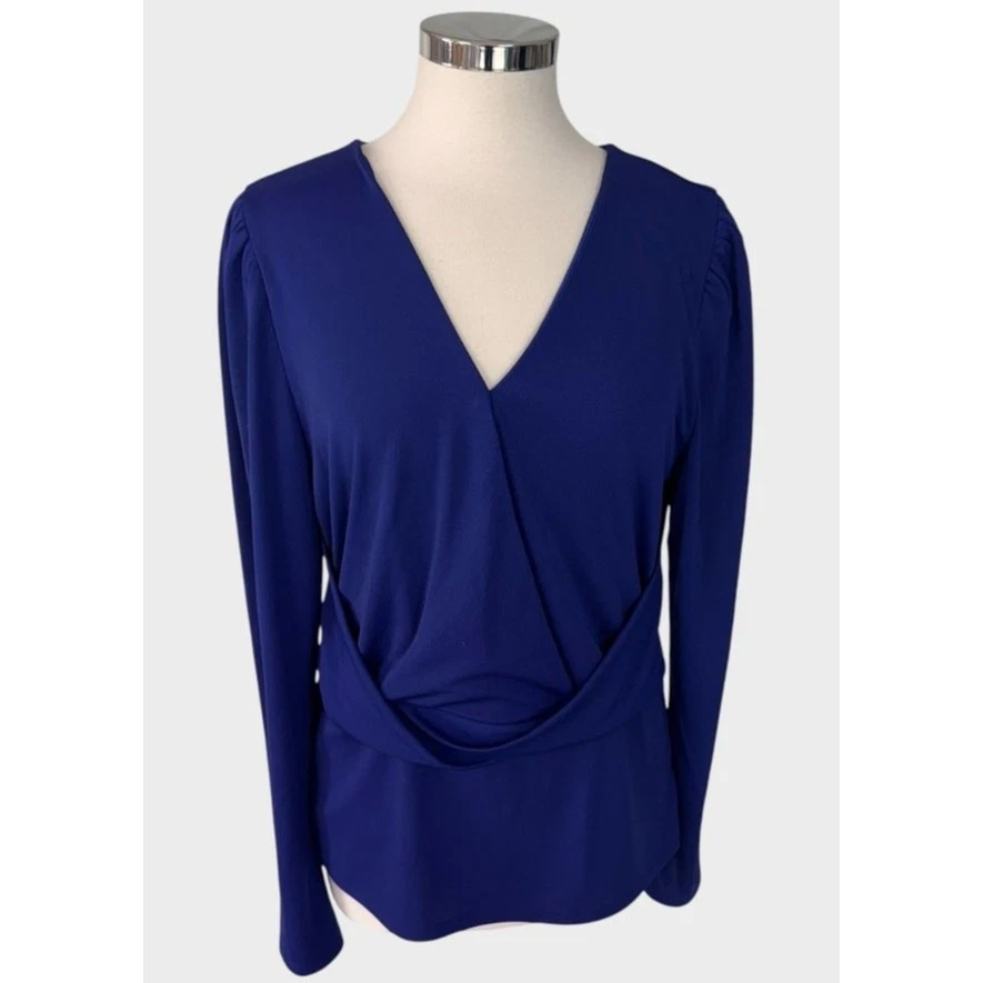 Haut Femme INC International Concepts - Bleu, Manches Courtes, Style Découpé/twist - Taille XS - Neuf Avec étiquettes