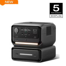 EcoFlow River 3 Plus 554Wh 600W Portable Power Station with EB300 Extra Battery