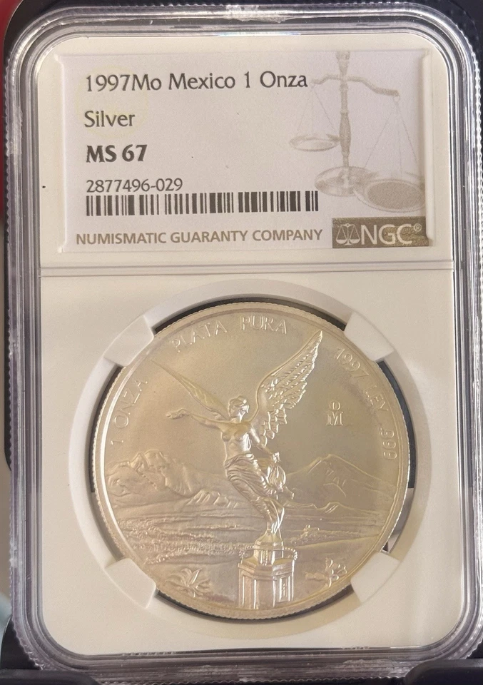 1996 NGC MS68 1997 NGC MS67 1999 PCGS MS68 Mexico Onza LIBERTAD Plata - Image 4 of 4