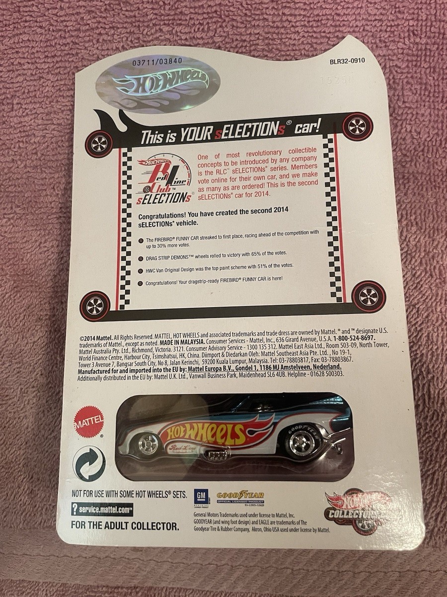 Hot Wheels RLC 2014 Selections'77 Pontiac Firebird Funny Car #3711