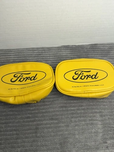 Vintage 80s KC HiLites Ford Script Logo Fog Light Cover F100 F150 Ranger - product listing photo