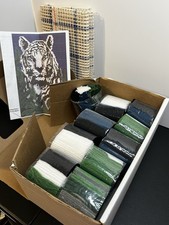 WonderArt White Tiger Latch Hook Kit 24X34 19 Mixed Yarn Packs Never Used