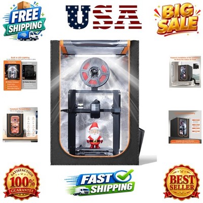 3D Printer with LED Lighting, Fireproof Dustproof Tent Constant Temperature P...