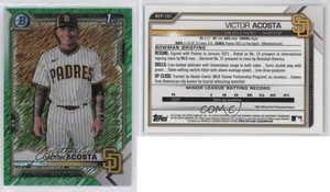 2021 Bowman Chrome Prospects Green Shimmer Refractor /99 Victor Acosta #BCP-151