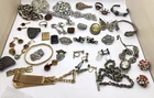Antique Victorian Art Deco Vintage Jewelry Lot Gold Filled Rhinestone More