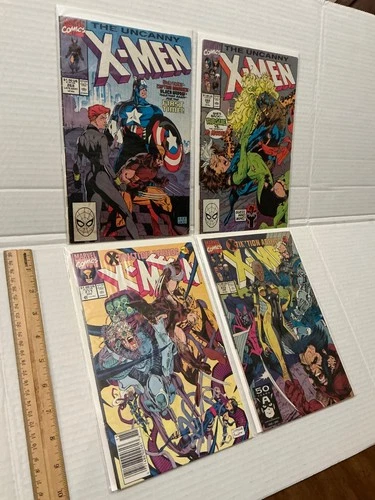 Vintage X-Men Comic Book Lot Issues # 268 269 271 & 272 Marvel 1990s Wolverine