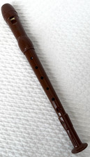 SMG Vintage Brown Plastic Soprano Recorder Flute Made in Israel 12.5"