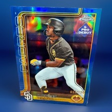 2025 Topps Pro Debut Chrome Tavares Tears Blue Refractor /150 San Diego Padres