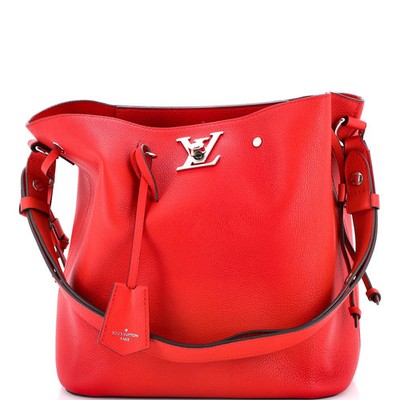 ねこパンチ様LOUIS VUITTON レッド リードPMポムダムールバッグ Louis Vuitton Lockme Bucket Bag Leather | eBay