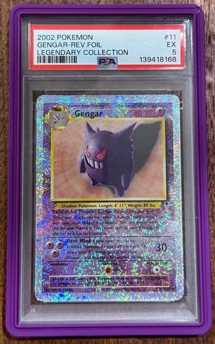 Gengar Reverse Holo #11 2002 Pokemon Legendary Collection PSA 5 Guard Included