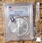 U.S. Mint 2026 American Silver Eagle 1 oz .999 Silver PCGS MS70 First Strike