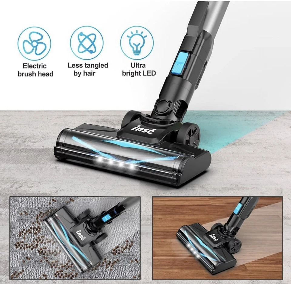 INSE Cordless Vacuum Cleaner N520 – 6-in-1 Powerful Stick Vacuum — Lightweight.  - Image 2 of 4