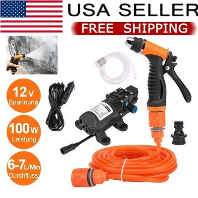 #ad 12V 160PSI Washdown Wash Pump Kit Electric DIY Car Washer Cleaner Sprayer Tool $27.99