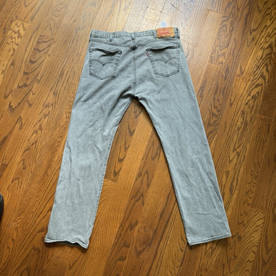 Levi s 501 Original Fit Jeans Men s 38x32 Gray Button Fly Straight Leg