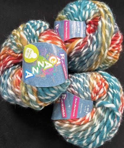 Lot Of 3 Rare Lana Grossa Regazza Lei Norvegia Super Bulky 100% Merino Wool Yarn