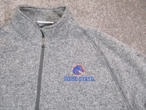Boise State Sweater Mens Size Large Champion Zip Pullover College Sport - Picture 5 of 8