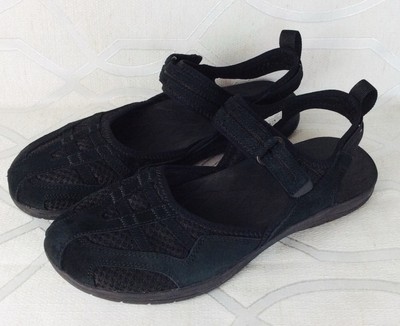 Merrell Terran Ari Lattice Sandals Womens 10 Black Q Form 2 Leather Mesh Hiking
