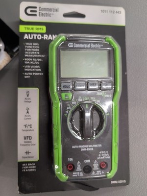 Commercial Electric 600V True RMS Auto Ranging Digital Multimeter With Probes