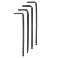 4pcs Ball End Hex Key Wrench 3/16" L-Shape Long Arm Hexagon SAE Wrenches Black