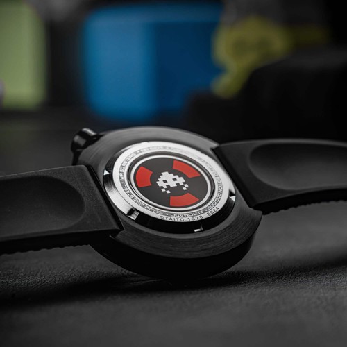 Nubeo Cassini Automatic Space Invaders Limited Edition Eclipse Red - Picture 5 of 7