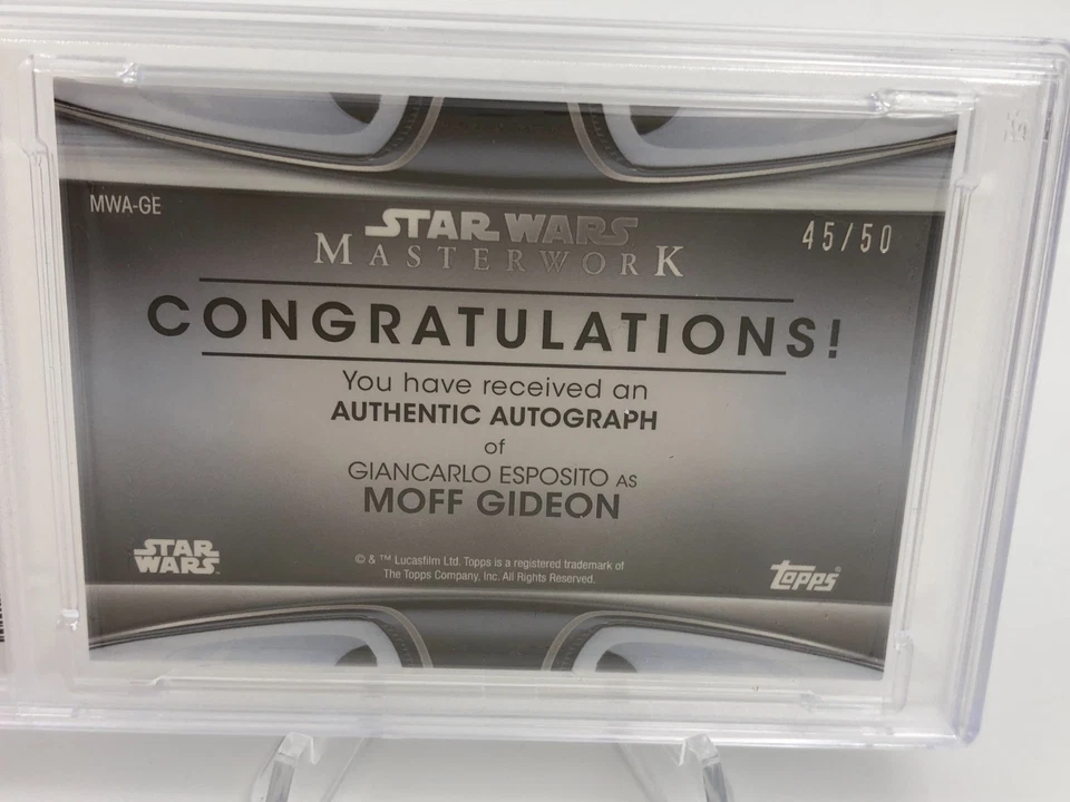 GIANCARLO ESPOSITO AUTO card STAR WARS MASTERWORK RARE/50 as MOFF GIDEON PSA 9 - Image 4 of 4