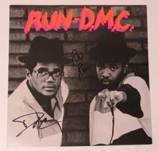 RUN DMC Signed Autograph Auto "Run-DMC S/T" Album Vinyl LP by 2 JSA